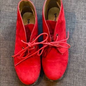 Dirty Landry Red Suede booties